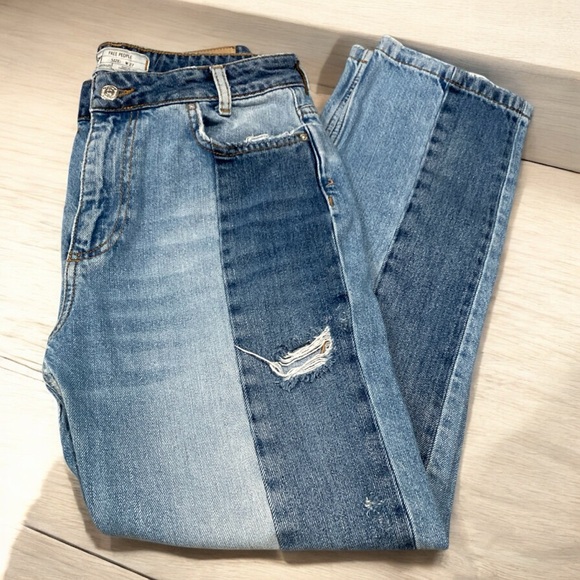 Free People patchwork high waist cropped jeans size 27 - Picture 7 of 7